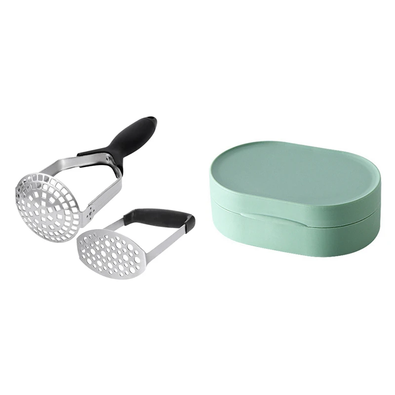 2 Pcs Potato Masher,Stainless Steel Food Masher & 1 Pcs Travel Portable Sealed Waterproof Soap Box
2 Pcs Potato Masher,Stainless Steel Food Masher & 1 Pcs Travel Portable Sealed Waterproof Soap Box