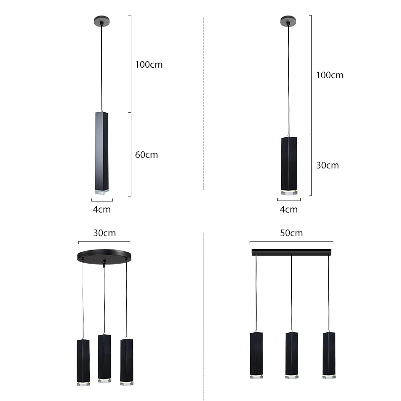 Pendant Lights White and Black square Long tube single head Pendant lamp Acrylic lamp head Aluminum housing Decorative lighting
Pendant Lights White and Black square Long tube single head Pendant lamp Acrylic lamp head Aluminum housing Decorative lighting