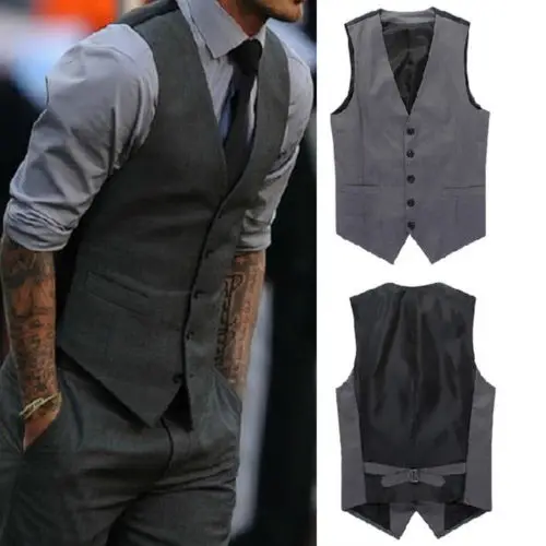 Men Button Formal Business Work Trendy Slim Fit Dress Vest Suit Tuxedo Waistcoat
Men Button Formal Business Work Trendy Slim Fit Dress Vest Suit Tuxedo Waistcoat