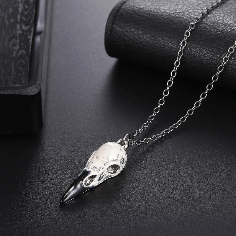 Halloween Necklace Raven Skull Magpie Crow Poe Steampunk Idea Zombie Gift Fashion Jewelry | Украшения и аксессуары