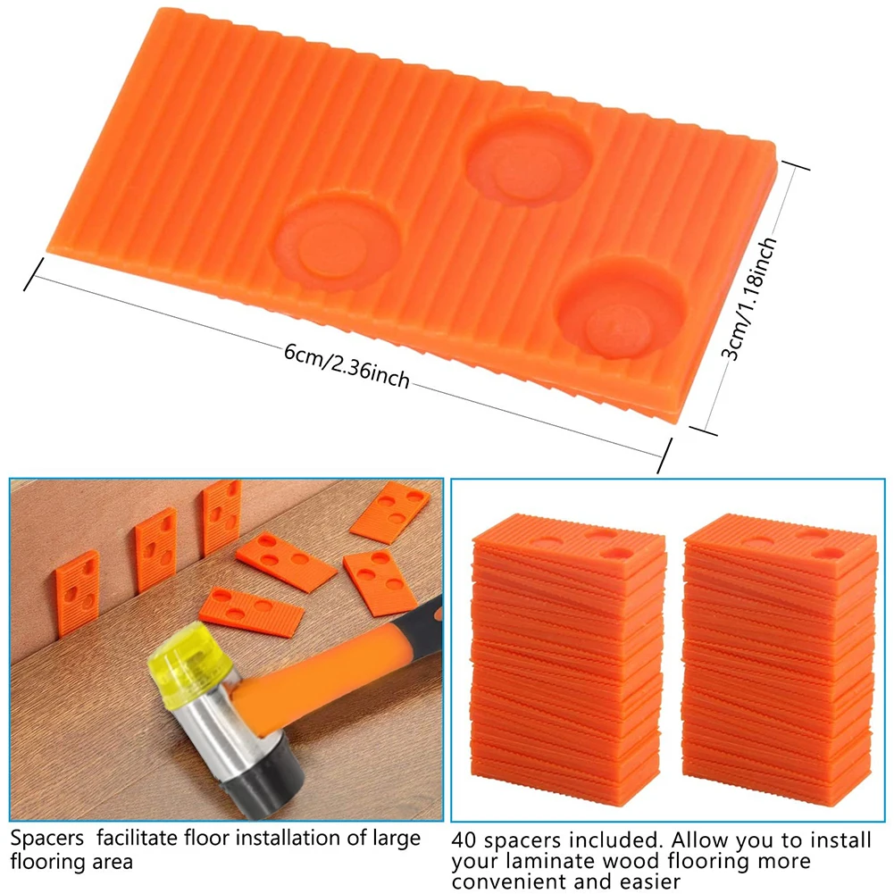 Wood Flooring Installation Kit Laminate Vinyl Plank Flooring Spacers with Tapping Block Pull Bar Rubber Double Face Mallet
Wood Flooring Installation Kit Laminate Vinyl Plank Flooring Spacers with Tapping Block Pull Bar Rubber Double Face Mallet