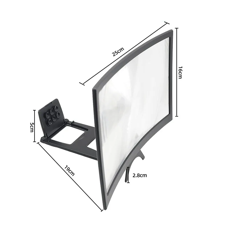 12 inch Large Screen 3D HD Amplifier Curved Screen Mobile Phone Screen Magnifier for Smartphone Stand Enlarge
12 inch Large Screen 3D HD Amplifier Curved Screen Mobile Phone Screen Magnifier for Smartphone Stand Enlarge