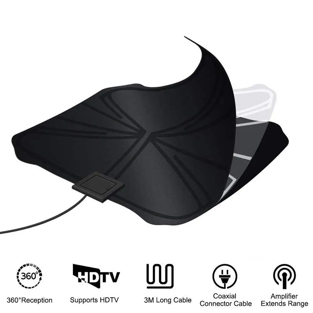 960 миль ТВ-антенна для помещений усиленная цифровая HD 4K DVB-T Freeview TV местных каналов