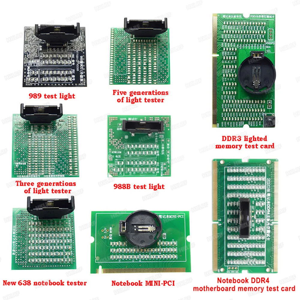 8 PCS/Lot Test Card 988b 989 MIN-PCI DDR3 Test Card Full Set of CPU Socket Tester for Laptop Computer
8 PCS/Lot Test Card 988b 989 MIN-PCI DDR3 Test Card Full Set of CPU Socket Tester for Laptop Computer