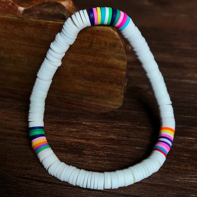 Bohemian Beach Style Women's Bracelet Color 6mm Soft Ceramic Sliced Elastic Rope Cuff Charm Female Bangle Bracelet Woman Jewelry
Bohemian Beach Style Women's Bracelet Color 6mm Soft Ceramic Sliced Elastic Rope Cuff Charm Female Bangle Bracelet Woman Jewelry