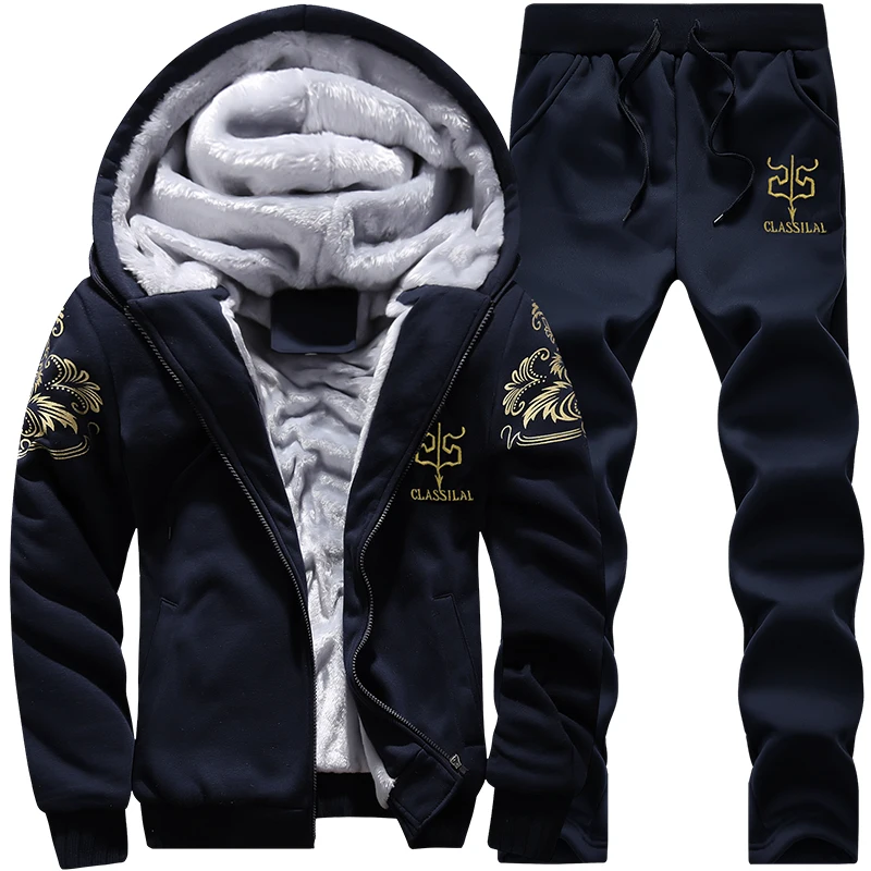 Brand New Men Set Fashion Tracksuit Lined Thick Sweatshirt + Pants Sportswear Suit Male Winter Suit Drop shipping
Brand New Men Set Fashion Tracksuit Lined Thick Sweatshirt + Pants Sportswear Suit Male Winter Suit Drop shipping