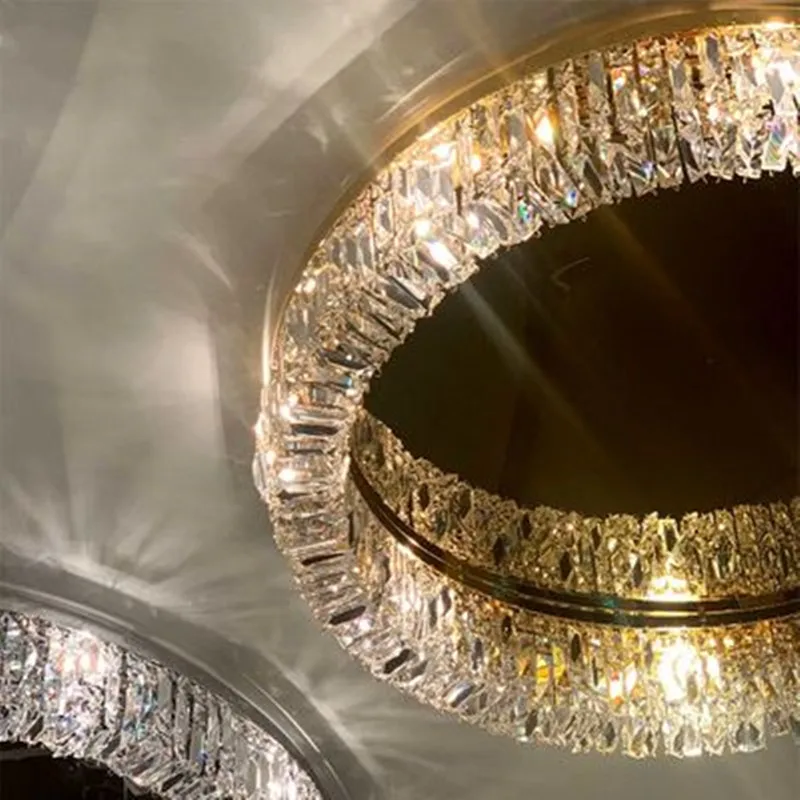 Nordic Led Ceiling Lights Crystal Living room Lamp Gold Round Ceiling Indoor Hanging Lamp For Kitchen Bedroom lustre moderno 
Nordic Led Ceiling Lights Crystal Living room Lamp Gold Round Ceiling Indoor Hanging Lamp For Kitchen Bedroom lustre moderno