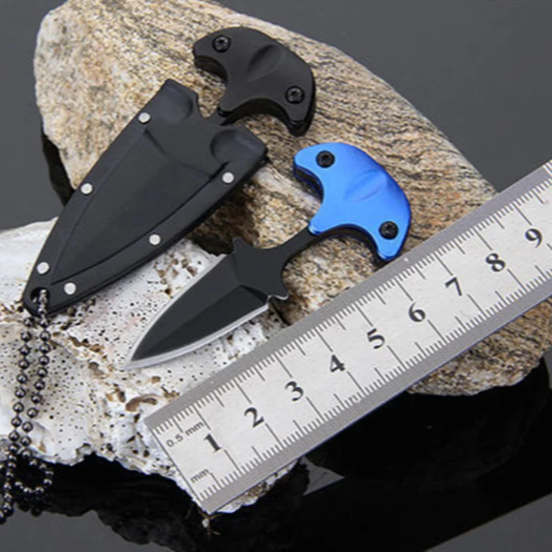 1 pcs Mini Self-defense Necklace Small Straight Knife Aviation Aluminum Handle Portable Stainless Steel Knives
1 pcs Mini Self-defense Necklace Small Straight Knife Aviation Aluminum Handle Portable Stainless Steel Knives