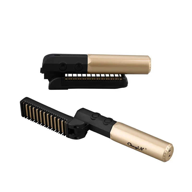 Electric Beard Comb Straightener Brush Foldable Flat Iron USB Rechargeable Beard Brush Straightening Iron Comb Hair Style Tool
Electric Beard Comb Straightener Brush Foldable Flat Iron USB Rechargeable Beard Brush Straightening Iron Comb Hair Style Tool