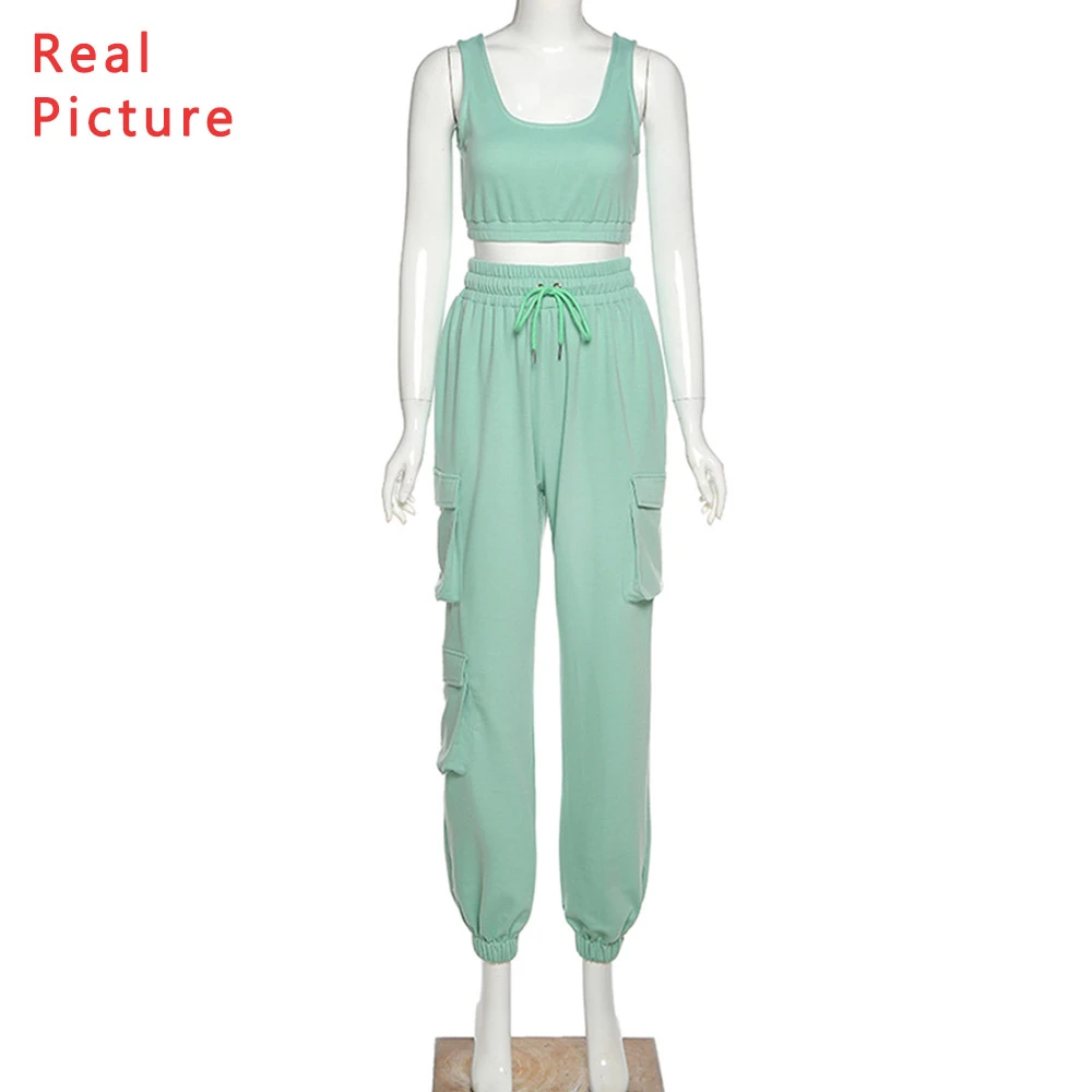 Missnight Sweat Suits Women Matching Sets Tracksuit Women Tank Top Sweatpants Drawstring Pockets 2 Piece Sets Streetwear
Missnight Sweat Suits Women Matching Sets Tracksuit Women Tank Top Sweatpants Drawstring Pockets 2 Piece Sets Streetwear
