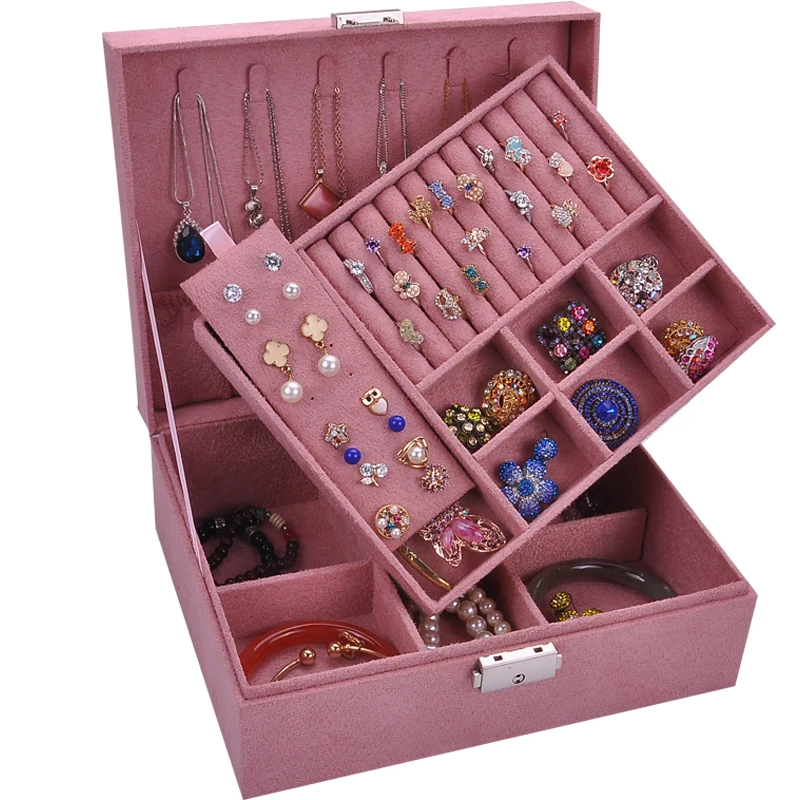 Retro style jewelry multi-layer function jewelry storage box jewelry earrings earrings necklace ring super capacity simple
Retro style jewelry multi-layer function jewelry storage box jewelry earrings earrings necklace ring super capacity simple