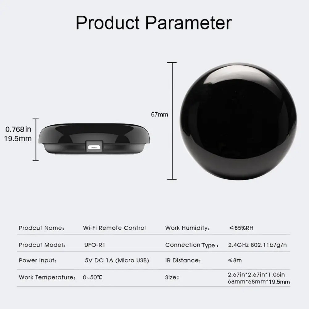 Smart IR Controller WiFi-IR Remote Control Universal Practical Convenient Controller for Android iOS Universal Remote Control
Smart IR Controller WiFi-IR Remote Control Universal Practical Convenient Controller for Android iOS Universal Remote Control