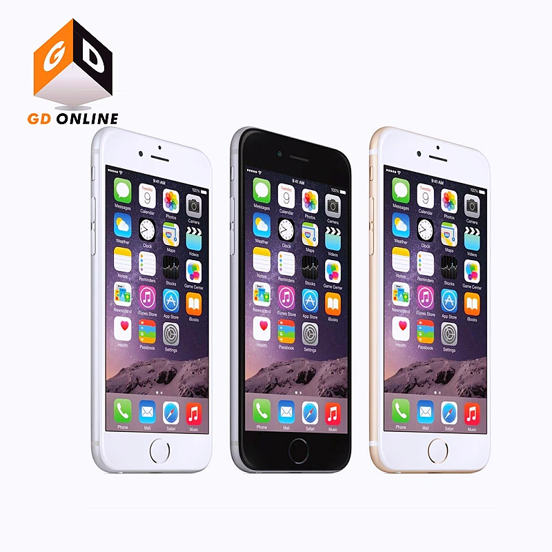 

GD Online Original Apple iPhone 6 4.7" IOS A8 8MP 1GB RAM 16/64/128GB ROM Dual Core Fingerprint Cell Phone 4G LTE Smartphone