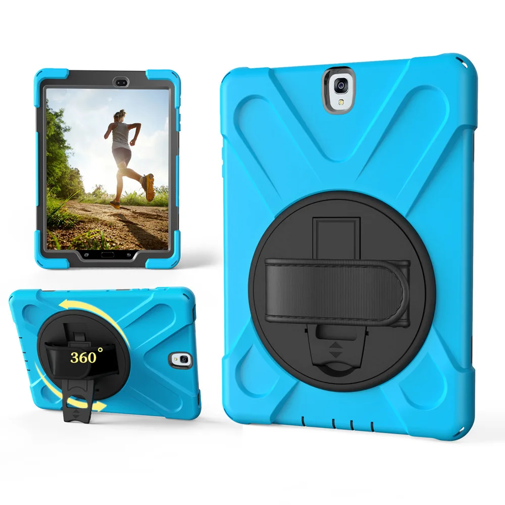 360 Degree Rotatable With Kickstand Cover For Samsung Galaxy Tab S3 9.7 inch SM-T820 T825 Tablet Case Hand Strap Shoulder Strap
360 Degree Rotatable With Kickstand Cover For Samsung Galaxy Tab S3 9.7 inch SM-T820 T825 Tablet Case Hand Strap Shoulder Strap