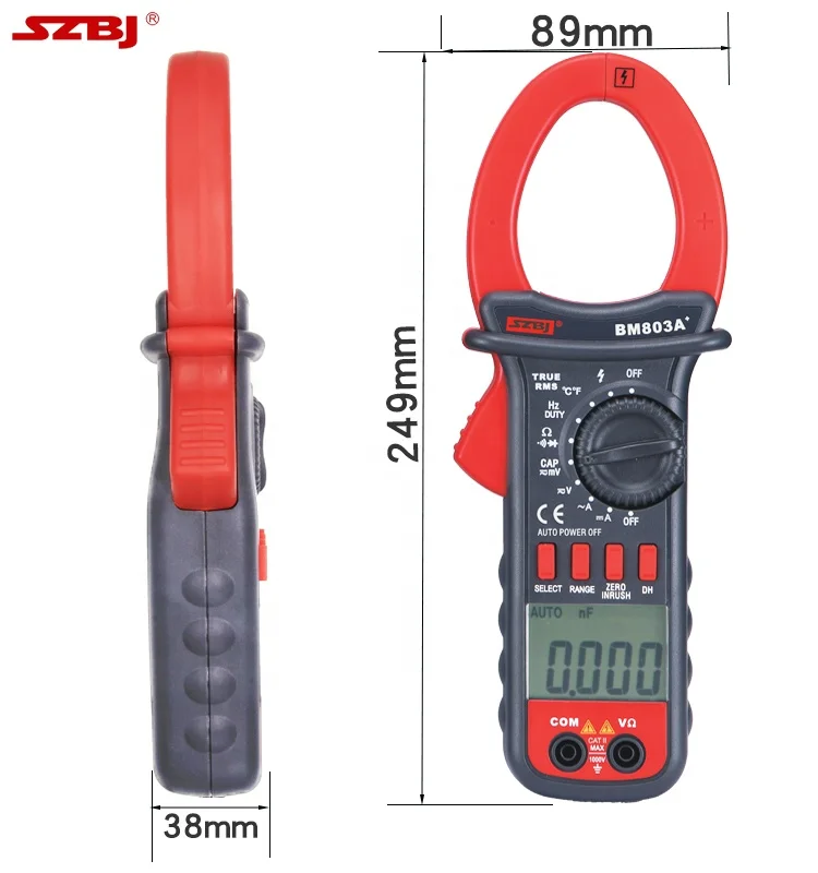 BM803A China factory wholesale Clamp Multimeter true RMS AC DC Current Mini Digital Clamp Meter
BM803A China factory wholesale Clamp Multimeter true RMS AC DC Current Mini Digital Clamp Meter