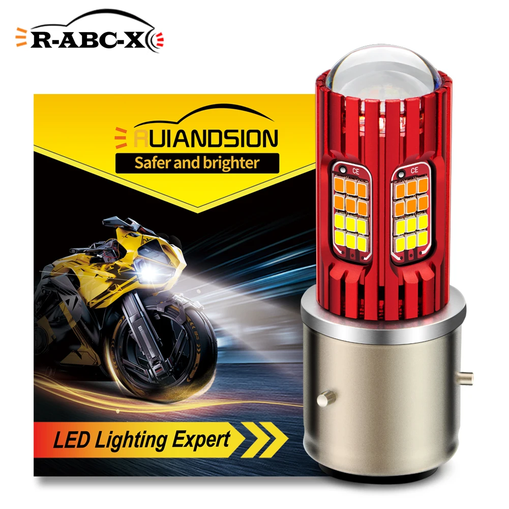 RUIANDSION 1Pcs Switchback BA21D 2016SMD 1000Lm Motorbike Replacement Headlight 6000K 2700K Dual Beam 10-30V 12V Moped Bulb 7W
RUIANDSION 1Pcs Switchback BA21D 2016SMD 1000Lm Motorbike Replacement Headlight 6000K 2700K Dual Beam 10-30V 12V Moped Bulb 7W