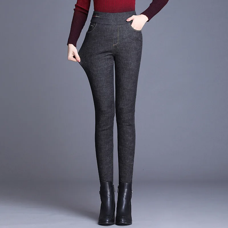 2020 New Winter Warm Thick Elastic High Waist Casual Stretch Skinny Pencil Pants Jeans Ladies Duck Down Denim Trousers Plus Size
2020 New Winter Warm Thick Elastic High Waist Casual Stretch Skinny Pencil Pants Jeans Ladies Duck Down Denim Trousers Plus Size