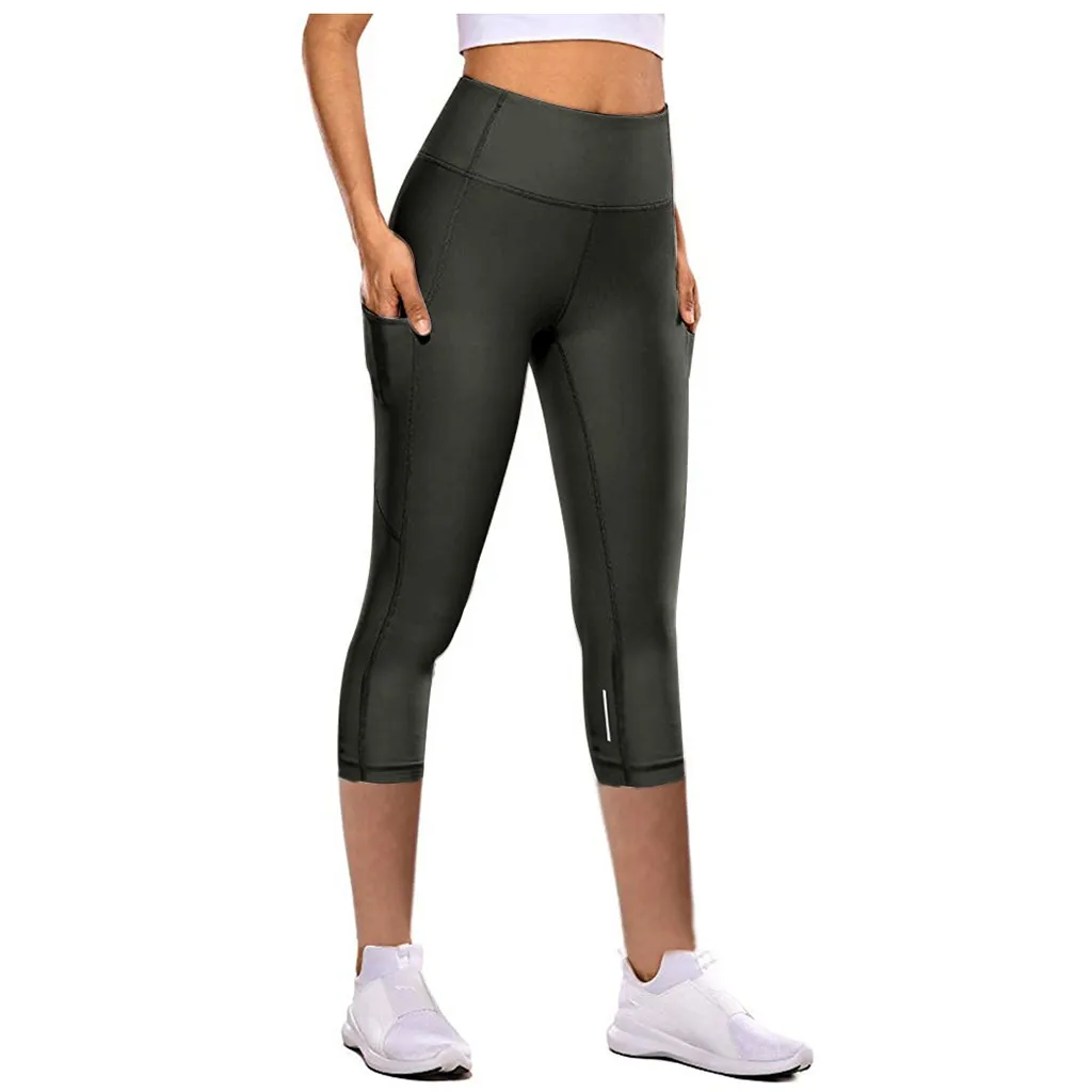 Sport Leggings Women Tight Elastic Quick Drying Yoga Pants Seven Point Yoga Pants Elastic Slim Tight Workout Pocket Sweatpants
Sport Leggings Women Tight Elastic Quick Drying Yoga Pants Seven Point Yoga Pants Elastic Slim Tight Workout Pocket Sweatpants