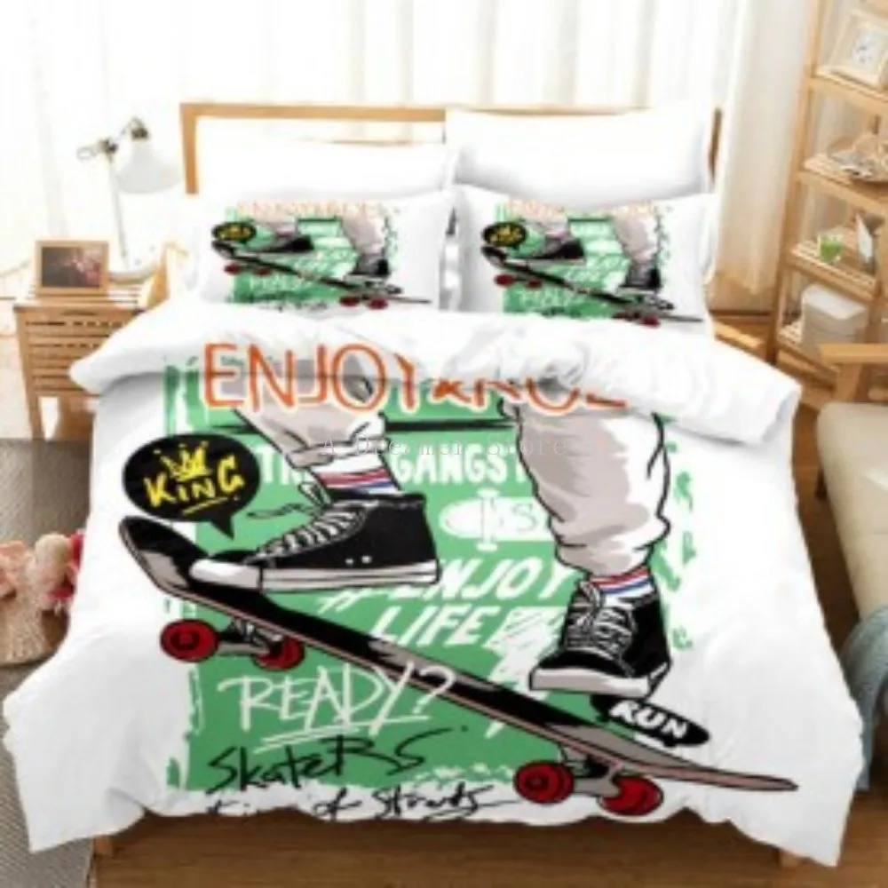 3D Skateboard Hip-Hop Graffiti Bedding Set Children Decoration Duvet Covers And Pillowcases 2/3pcs Bedding sets Home textiles
3D Skateboard Hip-Hop Graffiti Bedding Set Children Decoration Duvet Covers And Pillowcases 2/3pcs Bedding sets Home textiles