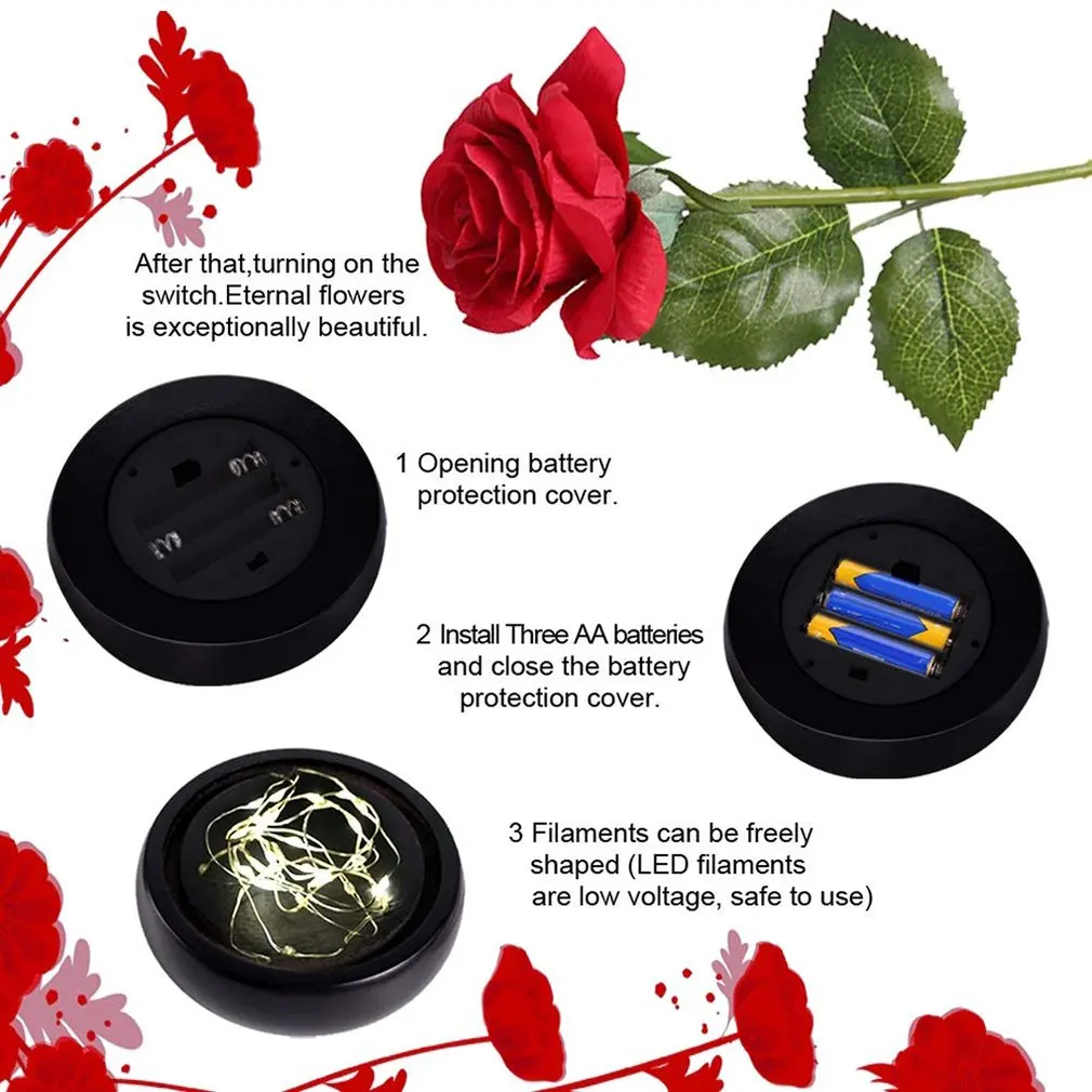Led Creative Romantic Holiday Gift Rose Lamp Eternal Flower Light Glass Cover Home Desktop Bedroom Decoration Night Light
Led Creative Romantic Holiday Gift Rose Lamp Eternal Flower Light Glass Cover Home Desktop Bedroom Decoration Night Light