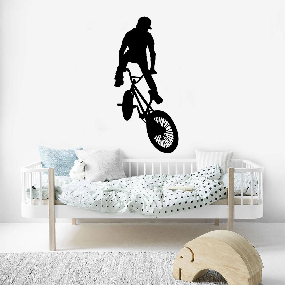 Wall Decals Mountain Bike Extreme Sports Biking BMX Bicycle Motocross Stickers Vinyl Modern Garage Home Bedroom Decor DW21612
Wall Decals Mountain Bike Extreme Sports Biking BMX Bicycle Motocross Stickers Vinyl Modern Garage Home Bedroom Decor DW21612