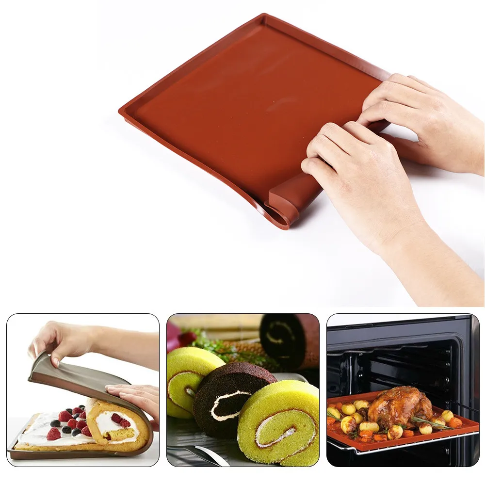 Silicone Baking Mat Reusable Oven Cake Pad Non-stick Baking Pastry Cake Mat Heat Resistance Baking Mat DIY Cake Kitchen Tools
Silicone Baking Mat Reusable Oven Cake Pad Non-stick Baking Pastry Cake Mat Heat Resistance Baking Mat DIY Cake Kitchen Tools