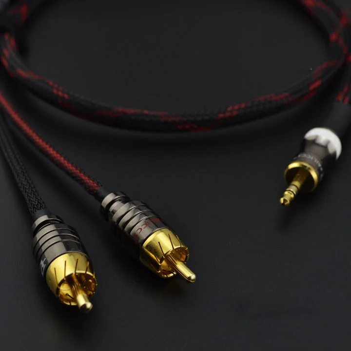 

HIFI 2.5mm 4.4mm Balanced 3.5mm stereo Male to Dual RCA 2RCA Male Audio Adapter Cable copper L-4E6S cord Audio Cable