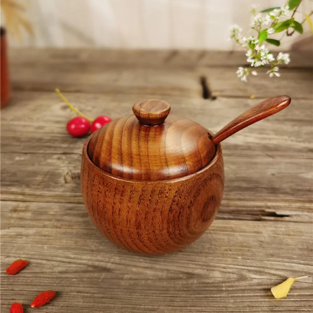 1pc Wooden Seasoning Container Storage Box Set With Lid And Spoon Non-toxic Storage Box For Kitchen Sugar Pepper Spice Jars
1pc Wooden Seasoning Container Storage Box Set With Lid And Spoon Non-toxic Storage Box For Kitchen Sugar Pepper Spice Jars