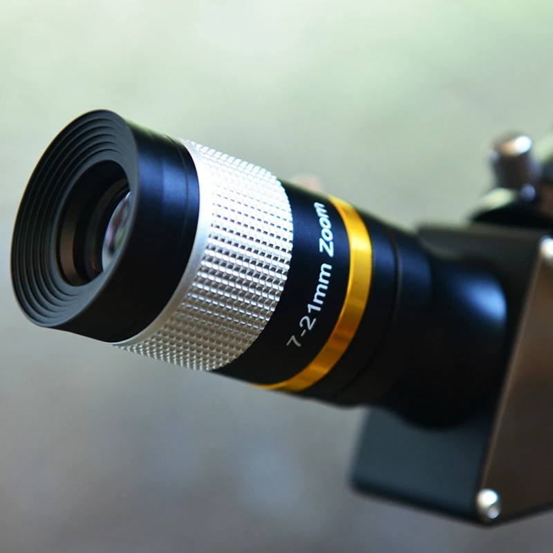 1.25-Inch Zoom Telescope Eyepiece 7-21mm Metal Goggles with Continuous Zoom
1.25-Inch Zoom Telescope Eyepiece 7-21mm Metal Goggles with Continuous Zoom