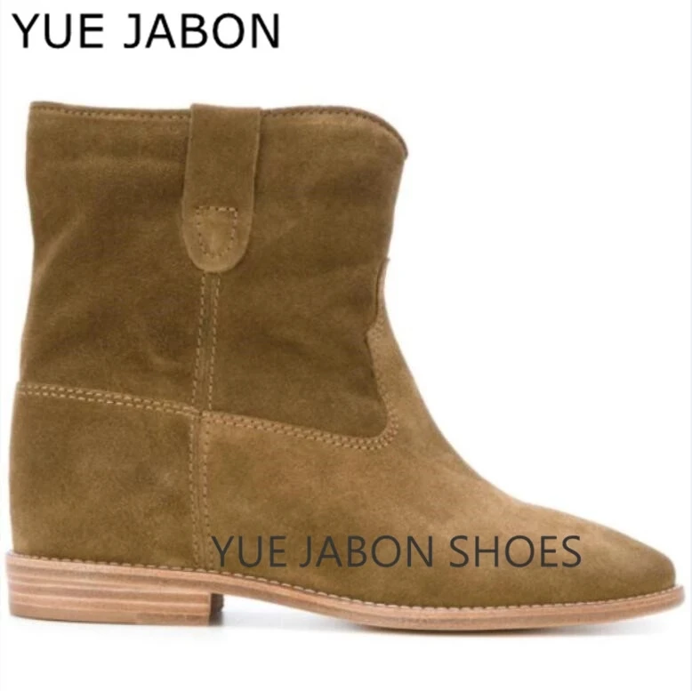 Женские ботильоны из коровьей замши YUE JABON, осенняя модная женская обувь из натуральной кожи на танкетке/плоской подошве, ручная работа
Женские ботильоны из коровьей замши YUE JABON, осенняя модная женская обувь из натуральной кожи на танкетке/плоской подошве, ручная работа