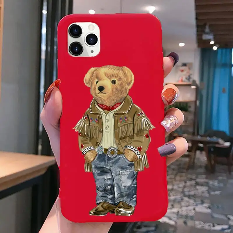 Итальянские модные брендовые чехлы с медведем для iphone 12 11 Pro Max Mini XS 8 7 6 6S Plus X SE 2020 XR