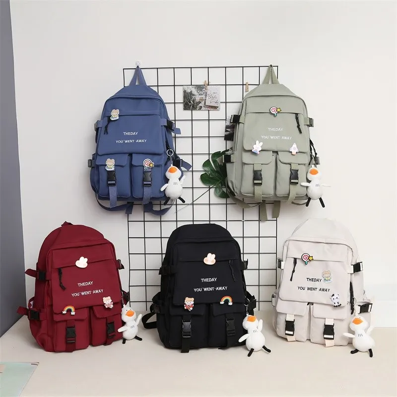 Summer New Fashion School Backpack Canvas Waterproof Solid Color Backbags For Women Large Capacity Light Travel Bags
Summer New Fashion School Backpack Canvas Waterproof Solid Color Backbags For Women Large Capacity Light Travel Bags