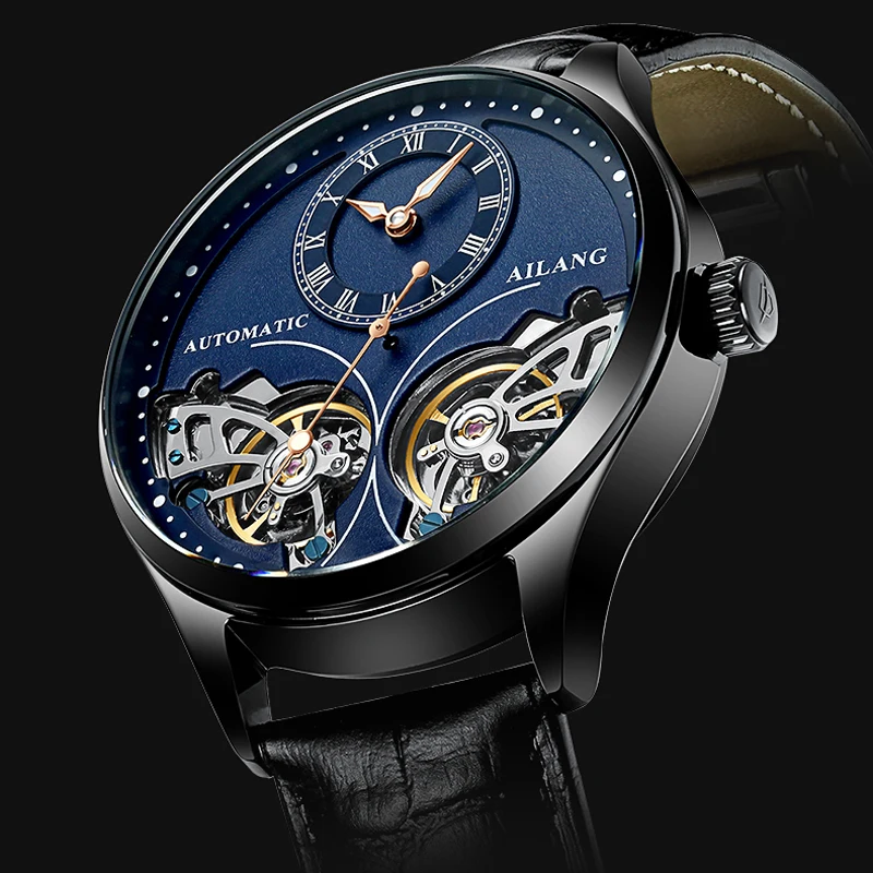 AILANG Top Brand Men's Steampunk Watch Mens Mechanical Watch Automatic Waterproof Double Tourbillon Watch Male Skeleton Clock
AILANG Top Brand Men's Steampunk Watch Mens Mechanical Watch Automatic Waterproof Double Tourbillon Watch Male Skeleton Clock