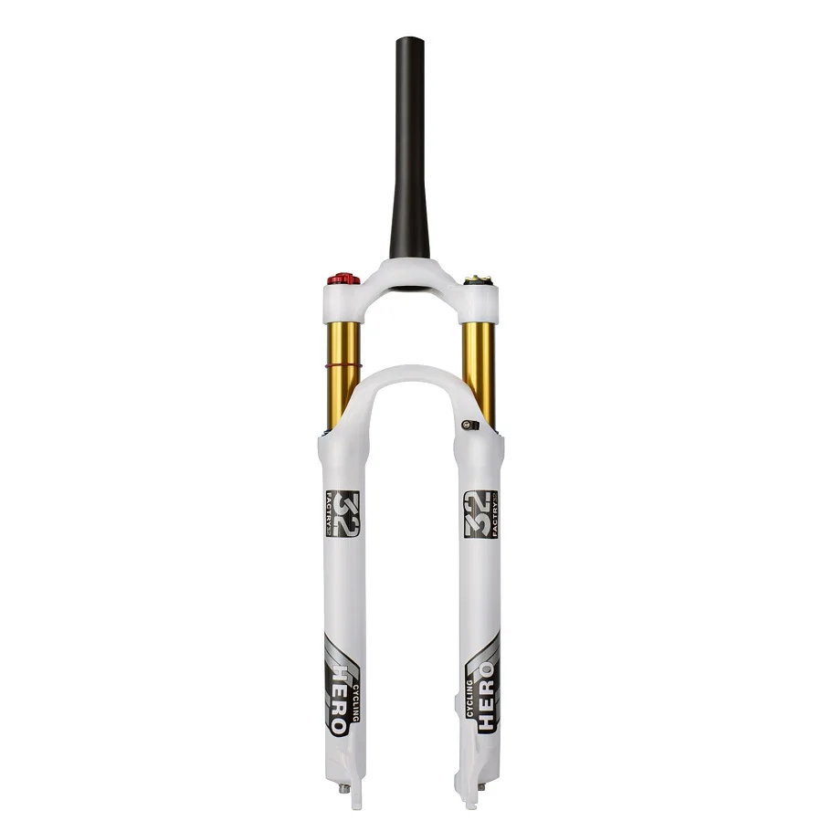 White Magnesium Alloy Stroke 100-120mm Mountain Bike Air Fork 1750g 26 27.5 29 Bicycle Suspension Plug Bicycle Fork MTB Fork
White Magnesium Alloy Stroke 100-120mm Mountain Bike Air Fork 1750g 26 27.5 29 Bicycle Suspension Plug Bicycle Fork MTB Fork