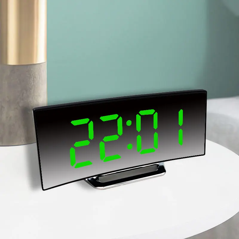 Alarm Clock Digital Large Curved Screen LED Mirror Clock Snooze Function USB Charging Suitable for Living Room Bedroom
Alarm Clock Digital Large Curved Screen LED Mirror Clock Snooze Function USB Charging Suitable for Living Room Bedroom