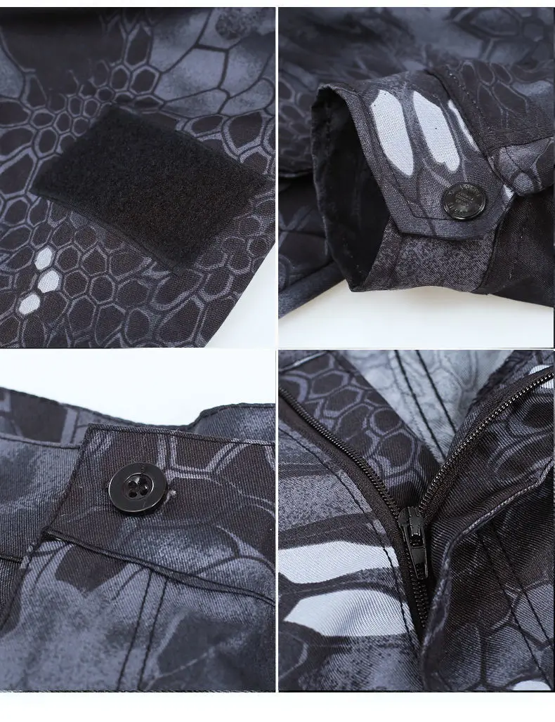 2021 New black python pattern camouflage suit male labor protection suit welder wear - resistant anti-scraping ball work suit
2021 New black python pattern camouflage suit male labor protection suit welder wear - resistant anti-scraping ball work suit