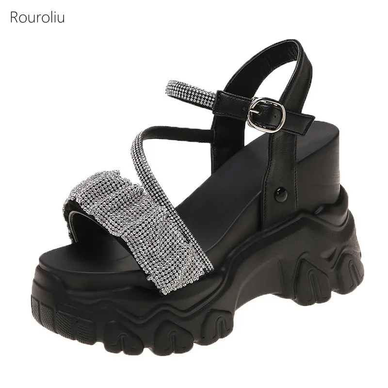 2021 Outdoor Fashion Rhinestones Wedge Sandals Women Thick Sole Buckle Strap Casual Sandals Girls Summer Platform Shoes
2021 Outdoor Fashion Rhinestones Wedge Sandals Women Thick Sole Buckle Strap Casual Sandals Girls Summer Platform Shoes