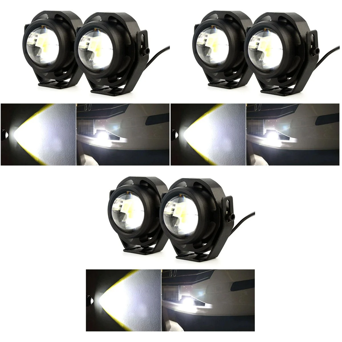 6 pcs Super Bright Led Car Fog Lamp Waterproof 10W DRL Eagle Eye Light Daytime Running Reverse Backup Park Light (Black Shell)
6 pcs Super Bright Led Car Fog Lamp Waterproof 10W DRL Eagle Eye Light Daytime Running Reverse Backup Park Light (Black Shell)