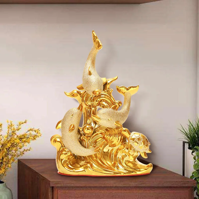 European Wedding Decorated Crafts Ceramic Room Decoration Handicraft Gold Dolphins Horse Decorations
European Wedding Decorated Crafts Ceramic Room Decoration Handicraft Gold Dolphins Horse Decorations