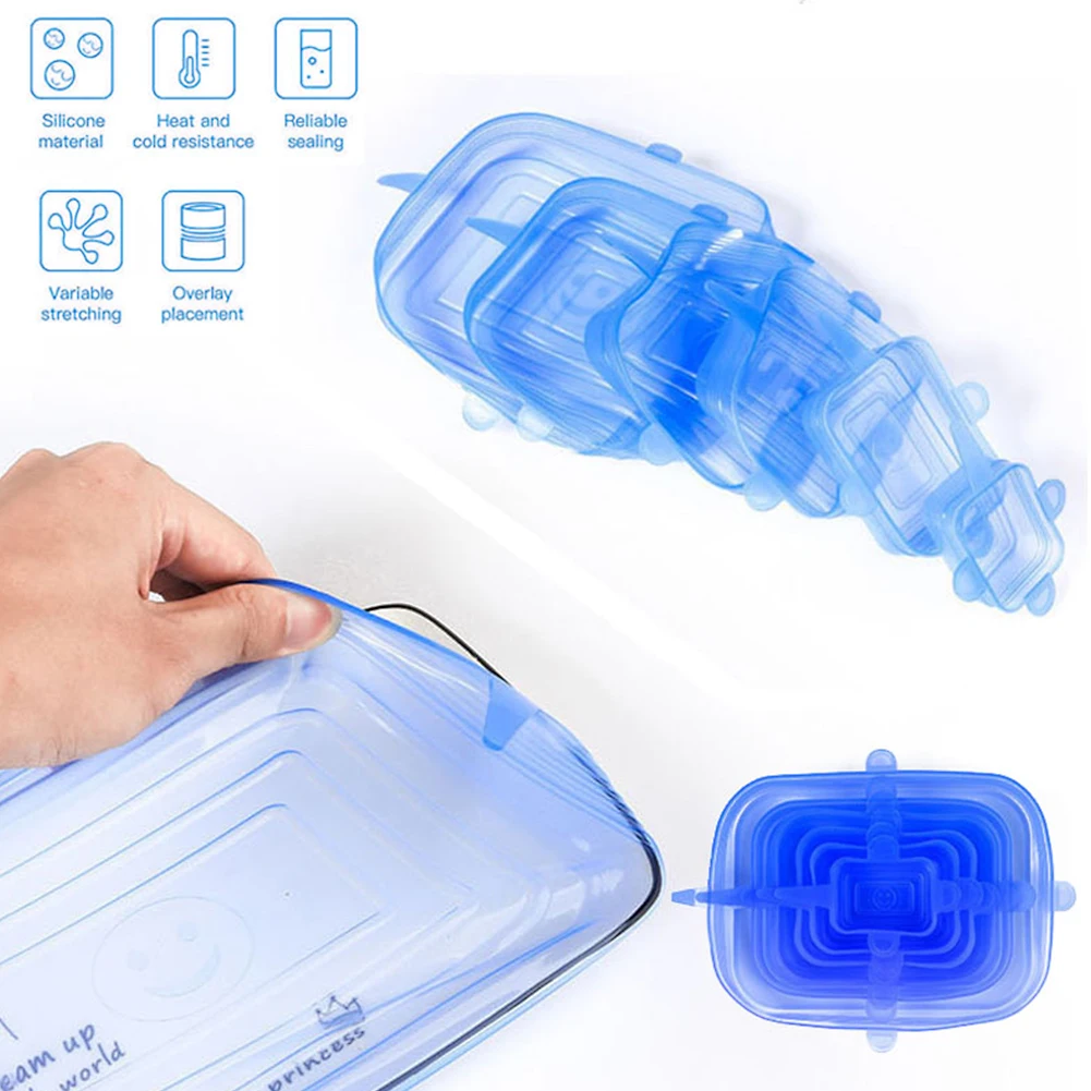 Silicone Cover Stretch Lids Reusable Cookware Food Fresh Seal Cover Keeping Fresh Seal Bowl Stretchy Wrap Cover Kitchen
Silicone Cover Stretch Lids Reusable Cookware Food Fresh Seal Cover Keeping Fresh Seal Bowl Stretchy Wrap Cover Kitchen