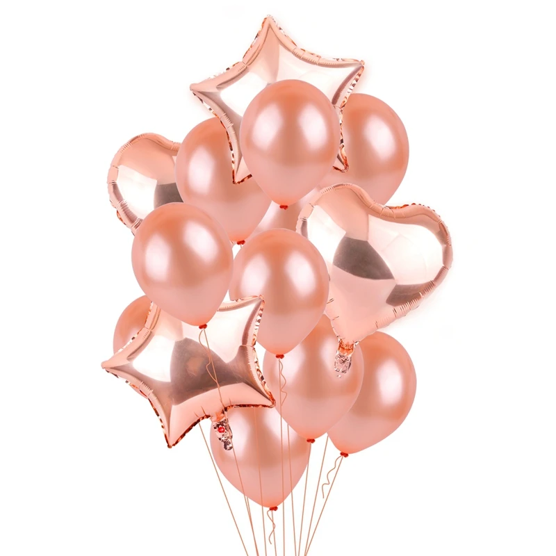 Rose Gold Balloons Set Star Heart Foil Helium Balloon Latex Ballons Birthday Party Decorations Kids Baby Shower Wedding Supplies 
Rose Gold Balloons Set Star Heart Foil Helium Balloon Latex Ballons Birthday Party Decorations Kids Baby Shower Wedding Supplies