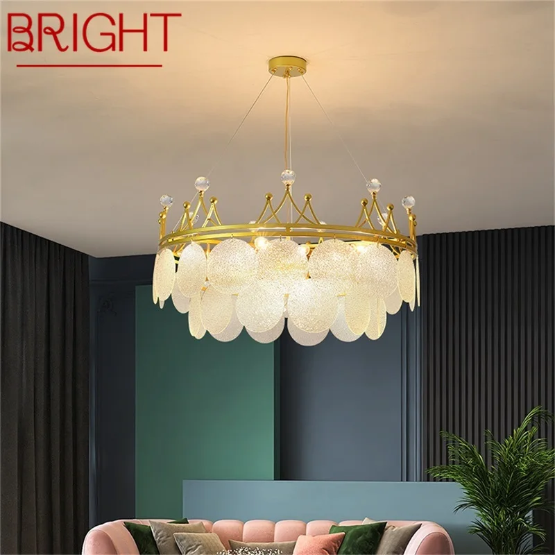BRIGHT Nordic Chandelier Lamps LED Fixtures Gold Crown Shape Pendant Light Home LED for Living Room
BRIGHT Nordic Chandelier Lamps LED Fixtures Gold Crown Shape Pendant Light Home LED for Living Room