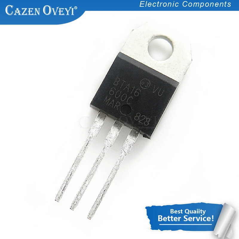 5pcs/lot BTA16 600CW 600C TO 220 600 160 Triacs 16 Amp Volt TO220 In Stock|Интегральные схемы| |
