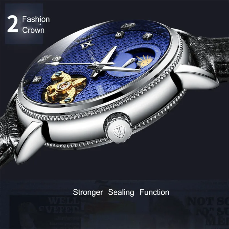 TEVISE 2020 Business Men Automatic Mechanical Watch Time Moon Phase Display Fashion clock Casual Luminous Hands Male Wrist watch
TEVISE 2020 Business Men Automatic Mechanical Watch Time Moon Phase Display Fashion clock Casual Luminous Hands Male Wrist watch