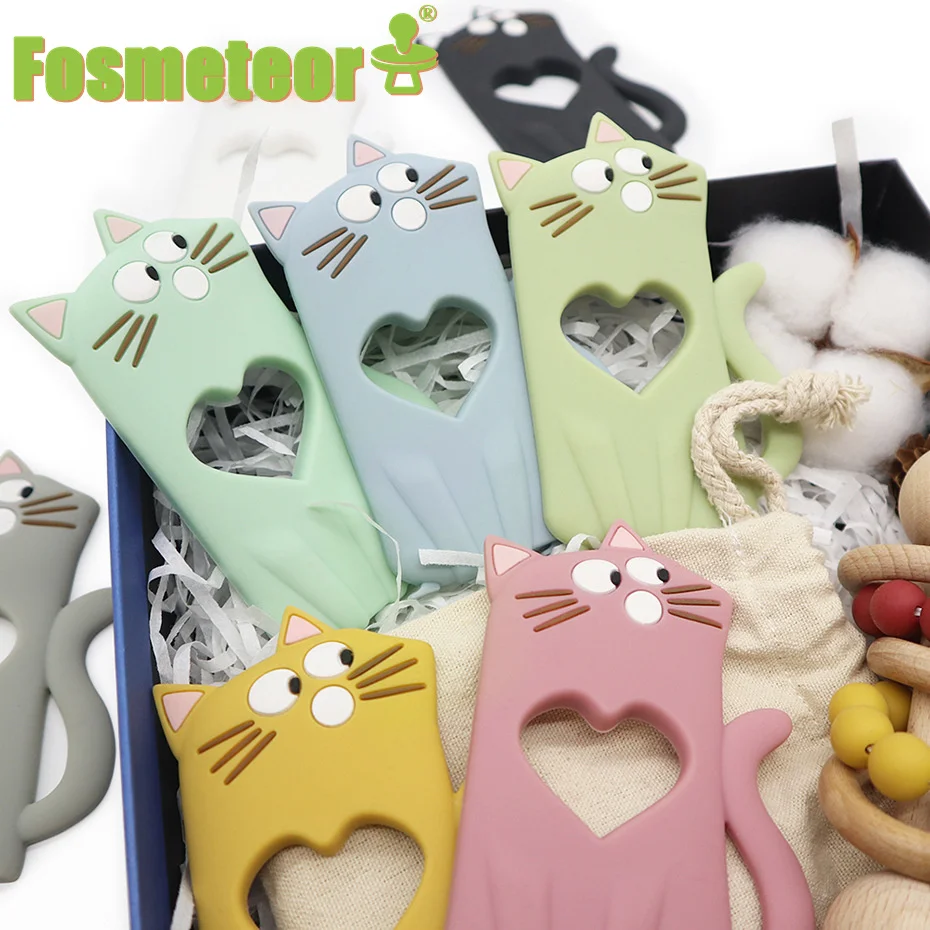 Fosmeteor 1pcs BPA Free Silicone Cat Teether DIY Baby Cartoon Pacifier Dummy Pendant Nursing Jewelry Crafts Animal Toy Gift
Fosmeteor 1pcs BPA Free Silicone Cat Teether DIY Baby Cartoon Pacifier Dummy Pendant Nursing Jewelry Crafts Animal Toy Gift