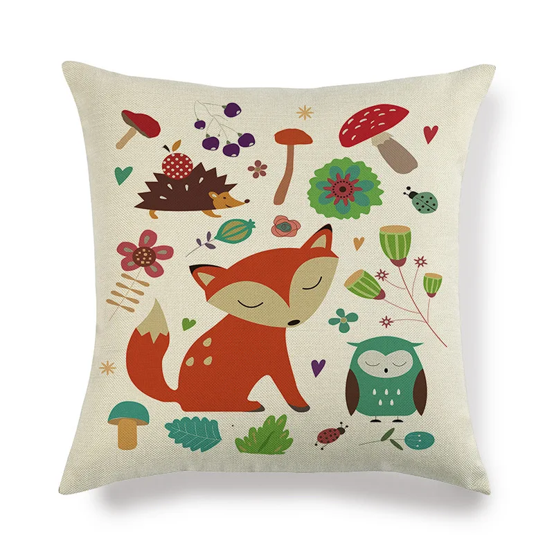 Cartoon Animal Pillowcase Cute Little Fox Series Cushion Cover Living Room Sofa Bedroom Bay Window Decoration Accessories
Cartoon Animal Pillowcase Cute Little Fox Series Cushion Cover Living Room Sofa Bedroom Bay Window Decoration Accessories