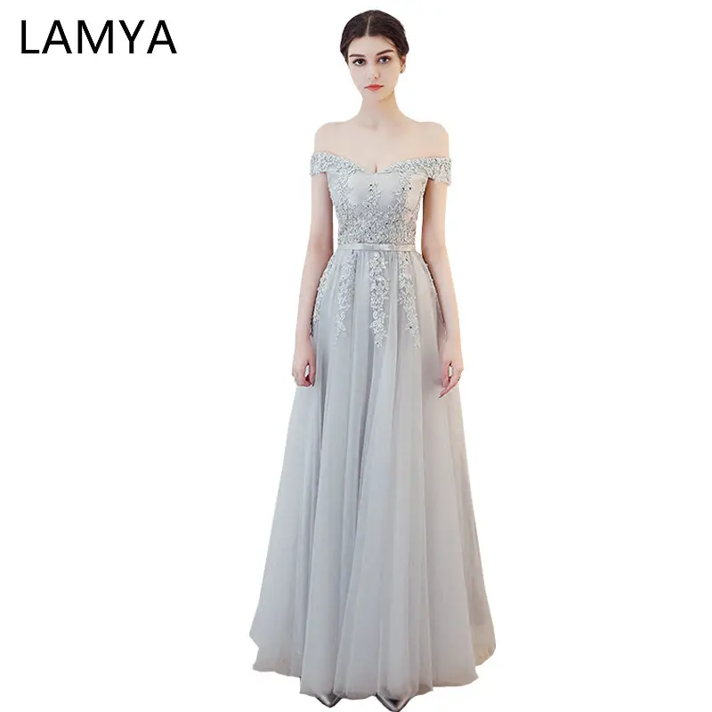 Элегантное Длинное платье для выпускного вечера LAMYA Princess винтажное кружевное с