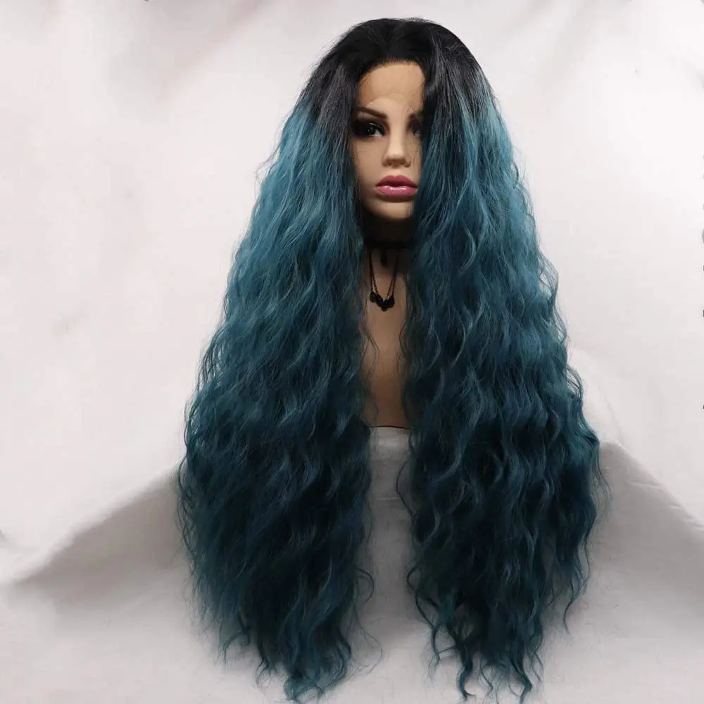 Sylvia Dark Green Wig Synthetic Long Loose Wave Wig Lace Front Wigs With Dark Roots Long Women Hair Wigs Pastel Wig
Sylvia Dark Green Wig Synthetic Long Loose Wave Wig Lace Front Wigs With Dark Roots Long Women Hair Wigs Pastel Wig