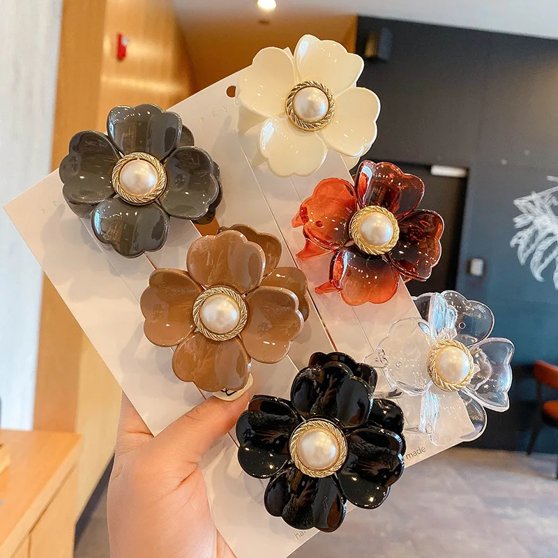 New Hair Claws Girls Fashion Korean Hair Crab Clamps Hairdress Solid Color Hairpins Flower Shaped Hair Accessories Cute Headwear
New Hair Claws Girls Fashion Korean Hair Crab Clamps Hairdress Solid Color Hairpins Flower Shaped Hair Accessories Cute Headwear