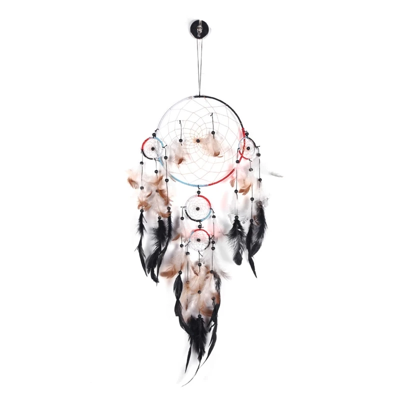 5 Rings Dream Catcher Handmade Feather Wall Hanging Dreamcatcher Ornament Car Bedroom Home Decoration
5 Rings Dream Catcher Handmade Feather Wall Hanging Dreamcatcher Ornament Car Bedroom Home Decoration